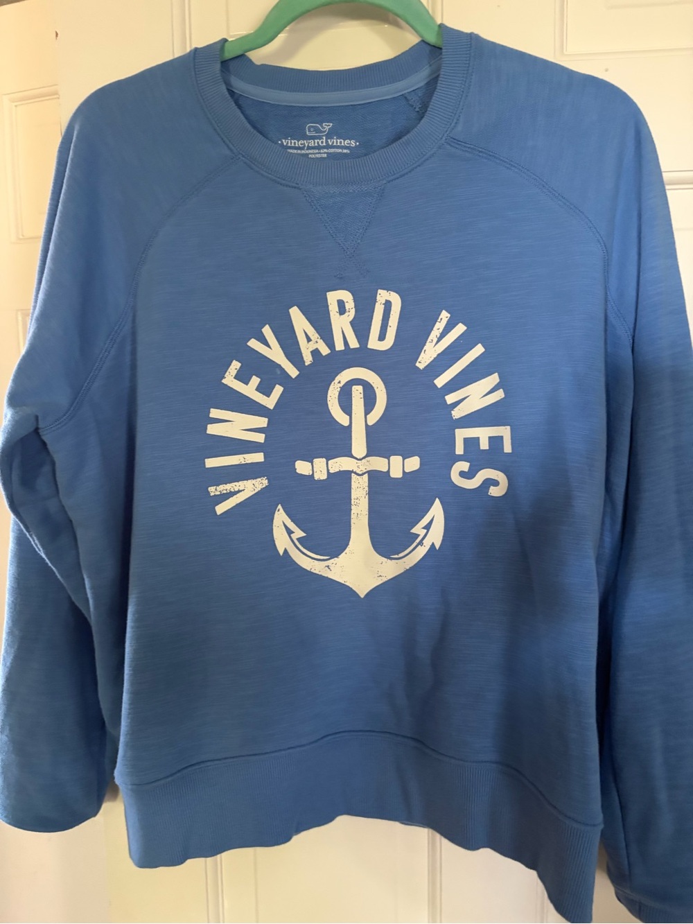 Vineyard Vines Blue Crewneck XLSweatshirt with White Anchor